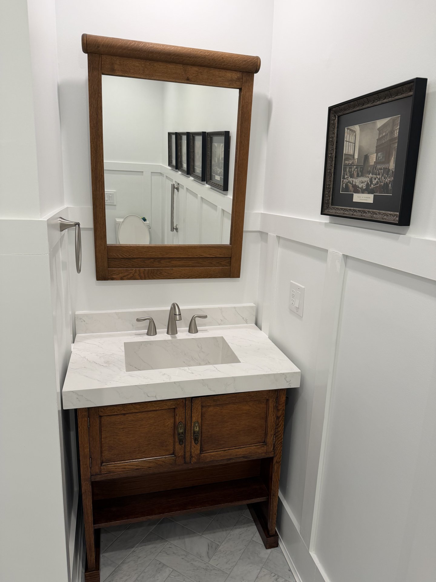 Craftsman wood vanity